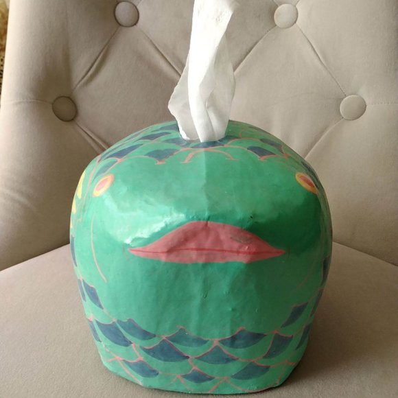 Paper Mache Tissue Box - Original Art - Picture 4 of 8
